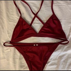 Fashionova red bathing suit